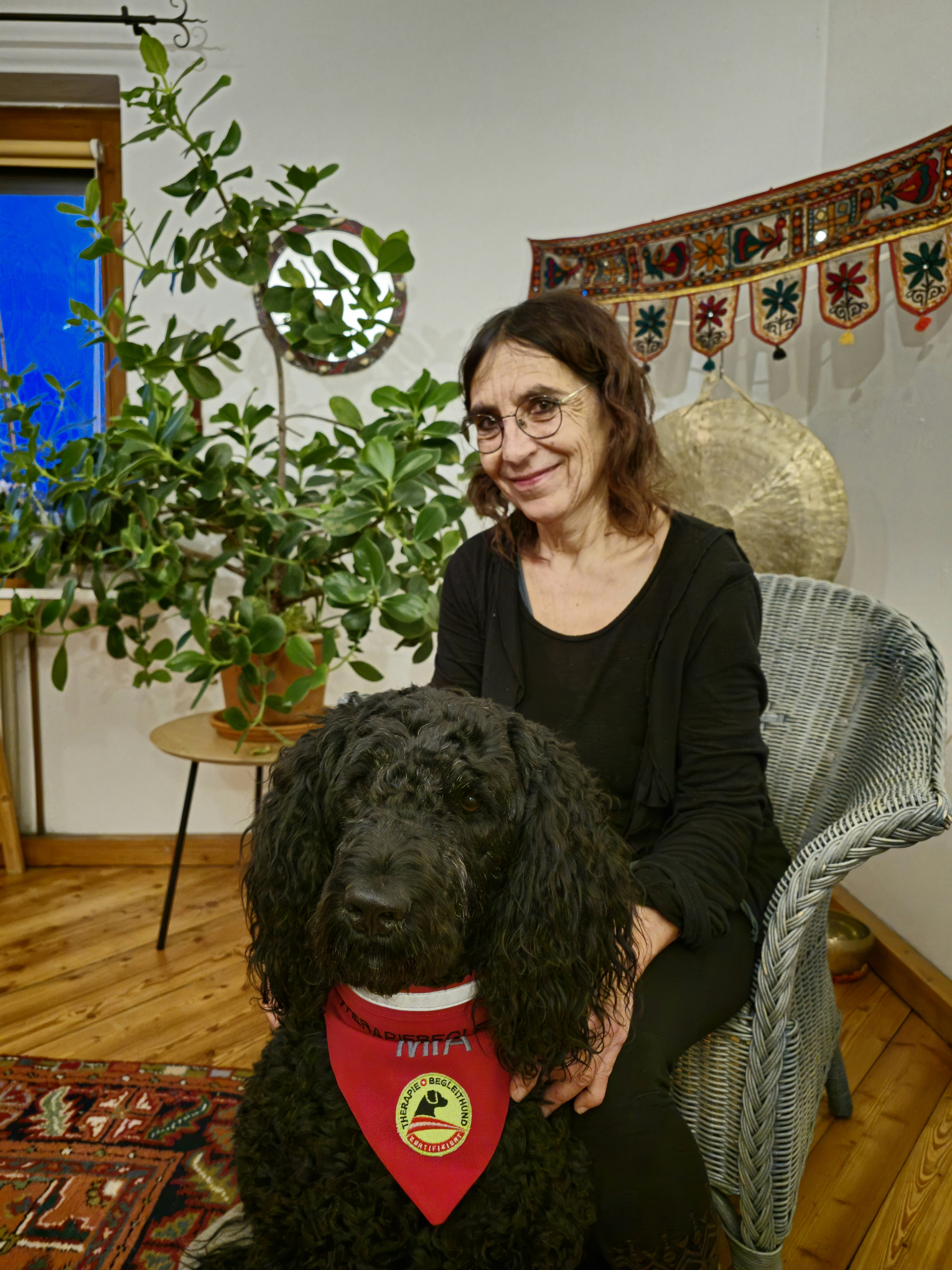 Renate mit Hund